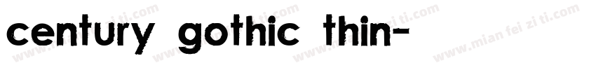 century gothic thin字体转换